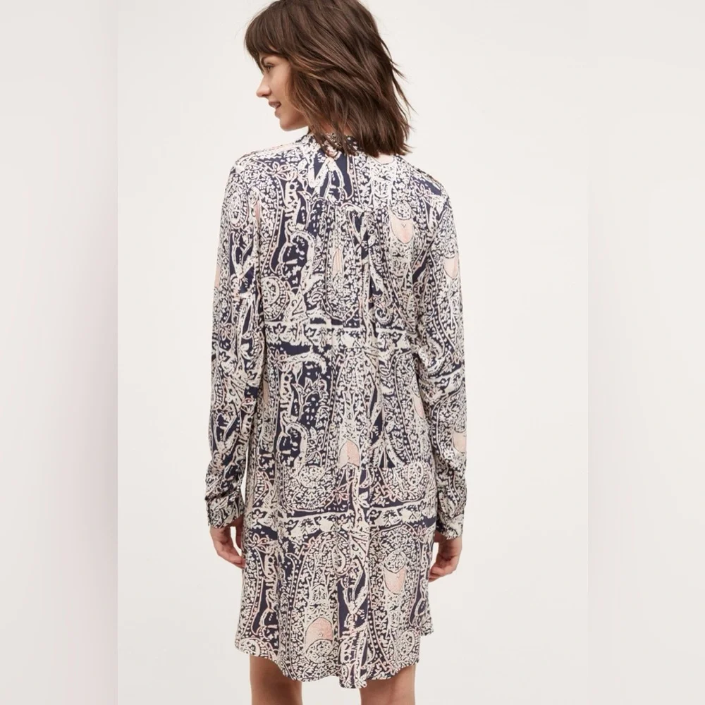 Anthropologie | Tiny Caviana Patterned Long Sleeve Shirtdress XS - Picture 3 of 12